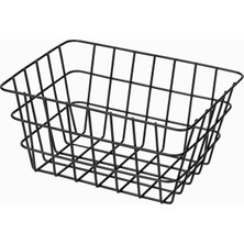 Hepta Collection Banyo Sepeti "viana" Mat Siyah, Mat Yüzeyli Saklama Sepeti, Açık Telli Tasarım, Kozmetik Vb. Eşyalar