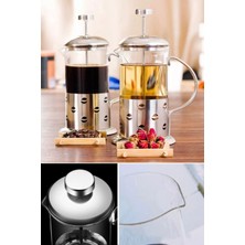 Munico Isıya Dayanıklı 2 Adet Kaliteli French Press Cam Tutacaklı Bitki Çayı Kahve Servis Ev & Restorant