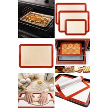 Munico Kurabiye Kek Pişirme Matı 30*40 cm Paspas Tüm Fırınlara Uyumlu Silikon Çok Amaçlı Geniş Fırın Matı
