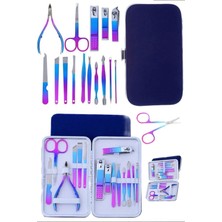 Munico Renkli Paslanmaz Çelik Kaplama Tırnak Makası Seti Şık Ayak El Tırnak Manikür Pedikür Bakım Seti