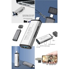 Munico 3 Başlıklı Kart Okuyucu Ubs Flash Type-C Laptop Için Akıllı Hafıza Kartı Sd Kart Okuyucu Akıllı Pro