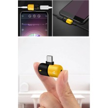 Munico Tüm Iphonelara Uyumlu 2 In 1 Çoklayıcı 3.5mm ve Şarj Cihazı Girişli Akıllı Çoğaltıcı Adaptör Mini