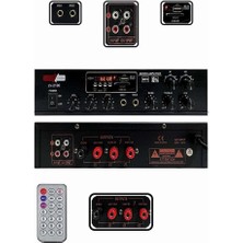 Delixa LV-2100 Hat Trafolu 2 Bölgeli Stereo Anfi 2X100W, USB ve Bluetooth Bağlantı