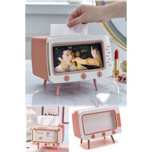 Munico Peçete Kutusu Telefon Standı Mendil Kutusu Kapağı Kalite Pratik Masaüstü Dekor Mendil Kutusu Tutucu