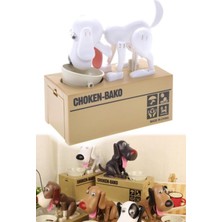 Munico Kumbara Beyaz Mama Yiyen Köpek Eğlenceli Pilli Dalmaçyal Tasarruf Kutusu Hediyelik