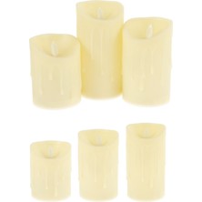 Munico Dekoratif Aydınlatma Görünüm Için Cafe Masa Lamba Aydınlatma Mum Adet 3 Erimiş Pilli Restorant Otel