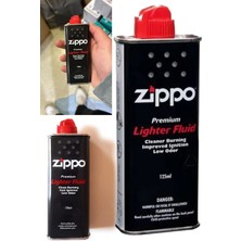 Munico 125 ml Zippolara Uygun Siyah Kutu Kırmızı Kapaklı Benzin Yakıtlı Çakmaklar Için Uyumlu Çakmak Benzin