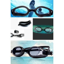 Munico Elektrokaplama Uv Su Geçirmez Anti Buğu Mayo Gözlük Yüzme Dalış Su Gözlük + Kulak Tıkacı Seti Pro