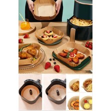 Munico 50 Adet Hava Fritöz Kare Çukurlu Kağıt Astar Yapışmaz Pasta Araçları Mutfak Fırını Pişirme Kağıdı