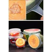 Munico Streç Kapak Tabak Bardak Gıda Bonesi 6 Adet Strech Silikon Set Mutfak Saklama Kabı Tazeliği Koruyan