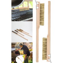 Munico Bakır Tel Pirinç Kıl Ahşap Saplı Tel Çizikler Araba Pas Temizleyici Izgara Demir Temizleme Aparatı