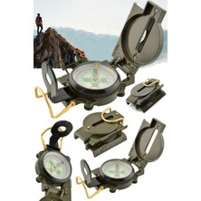 Munico Kamp Komando Pusulası Profesyonel Paslanmaz Çelik Taşınabilir Çok Fonksiyonlu Pusula Neon