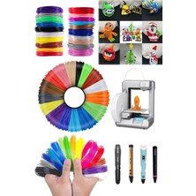 Munico 20 Adet x 5 Metre Filament Kartuş Seti 3D Yazıcı ve 3D Çizim Kalemine Uyumlu Filament Rengarenk Boya