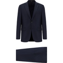 Abdullah Kiğılı 4 Drop Relaxed Fit Rahat Kesim Yünlü Desenli Takım Elbise