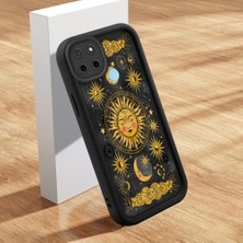 Ucuc Realme C21Y/C25Y Uyumlu Silikon Malzeme Darbeye Dayanıklı Siyah Renkli Kılıf Trend Desenleri