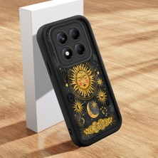 Ucuc Xiaomi Redmi Note 14 Pro 4g Uyumlu Silikon Malzeme Darbeye Dayanıklı Siyah Renkli Kılıf Trend Desenleri