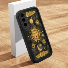 Ucuc Samsung Galaxy A56/A36 Uyumlu Silikon Malzeme Darbeye Dayanıklı Siyah Renkli Kılıf Trend Desenleri