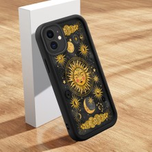 Ucuc iPhone 11 Uyumlu Silikon Malzeme Darbeye Dayanıklı Siyah Renkli Kılıf Trend Desenleri