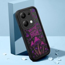 Ucuc Xiaomi Redmi Note 13 Pro 4g Uyumlu Silikon Malzeme Darbeye Dayanıklı Siyah Renkli Kılıf Trend Desenleri