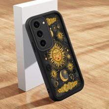 Ucuc Samsung Galaxy S23 Uyumlu Silikon Malzeme Darbeye Dayanıklı Siyah Renkli Kılıf Trend Desenleri