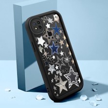 Ucuc Xiaomi Redmi 9C/10A Uyumlu Silikon Malzeme Darbeye Dayanıklı Siyah Renkli Kılıf Beşgen Yıldız