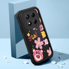 Ucuc Xiaomi Redmi Note 14 Pro Plus 5g Uyumlu Silikon Malzeme Darbeye Dayanıklı Siyah Renkli Kılıf Karikatür Deseni