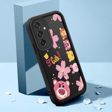 Ucuc Samsung Galaxy M15 5g Uyumlu Silikon Malzeme Darbeye Dayanıklı Siyah Renkli Kılıf Karikatür Deseni