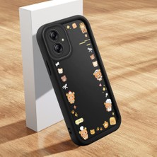 Ucuc Samsung Galaxy A04E Uyumlu Silikon Malzeme Darbeye Dayanıklı Siyah Renkli Kılıf Ayıcık Deseni