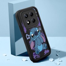 Ucuc Xiaomi Redmi Note 14 Pro 4g Uyumlu Silikon Malzeme Darbeye Dayanıklı Siyah Renkli Kılıf Stitch Deseni