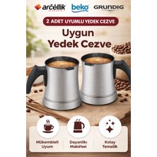 Arçelik K 3190 Türk Kahve Makinesi CEZVESI(2ADET) ve Ölçek Kaşığı