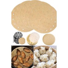 Munico 100 Adet Hava Fritöz Tek Kullanımlık Parşömen Kağıt Yağ Geçirmez Kağıt Tepsisi Yapışmaz Pişirme Matı