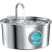 Hepta Collection Electron 3.2 L Paslanmaz Çelik Otomatik Su Pınarı – Sessiz Pompa, Sürekli Su Sirkülasyonu, Kedi ve K