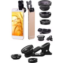 Munico Profesyonel Geniş Aç Balık Lensi Profesyonel Apple Android Uyumlu 3 Kameralı Akıllı Lens Aparat Pro