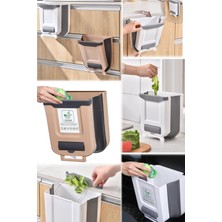 Munico Katlanabilir Mutfak Asma Çöp Kutusu Çöp Kutusu Dolap Kapı Katlanabilir Ekstra Çöp Torbası Depolama