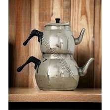 UltraMint Paslanmaz Çaydanlık ve Demlik Takımı, Şık ve Dayanıklı Tasarım