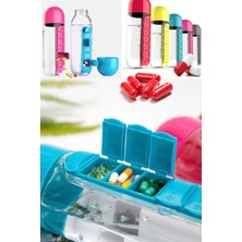 Munico 600ML Plastik Günlük Hap Kutusu Içme Şişeleri Taşınabilir Açık Spor Sızdırmaz Şişe Şeffaf Günlük