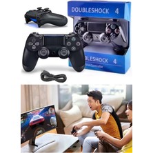 Munico Ps4 Uyumlu Siyah Kablosuz Bluetooth Gamepad Çift Motorlu Titreşimli Kaliteli Oyun Kolu Joystick Pro