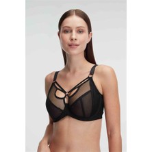 bebekokusu Tüllü Balenli Desteksiz Dolgusuz Yaka Detaylı Toparlayıcı Küçültücü Sütyen