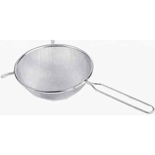 Delixa Metal Saplı Yuvarlak Mutfak Süzgeci, Ince Örgü, 3 Farklı Ebat (20 Cm)