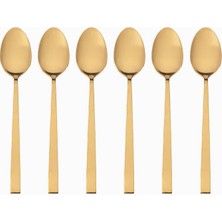 Hepta Collection Mat Altın Kahve Kaşığı 14 cm 6 Adet