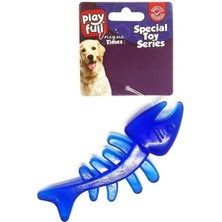Delixa PF-4032-PLAYFULL Balık Kılçığı Şeklinde Plastik Köpek Oyuncağı 13X5 cm