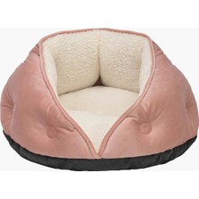 Delixa Pet Comfort Paris Kedi ve Köpek Yatağı Pudra Pembe 50 cm