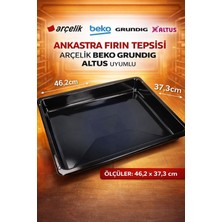 Beko Fırın Tepsisi 46,2 x 37,3 cm Ankastre Emaye Derin Tepsi Siyah 219440105