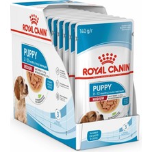 Delixa Canin Medium Puppy Gravy Yavru Köpek Yaş Maması 140 gr x 10 Adet