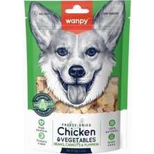 Delixa Köpek Dondurularak Kurutulmuş Tavuk & Sebze, 40 Gram 12 Paket