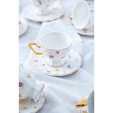 UltraMint Şık 6 Kişilik Kahve Fincanı Takımı, 90 Ml, Zarif Tasarım