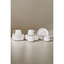 UltraMint 6 Kişilik Kahve Fincan Takımı, 100 Ml, Şık ve Zarif Tasarım