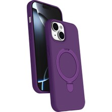 Mobify iPhone 15 Plus Kılıf Stant Özellikli Magsafe Halkası Olan Şık Kadet Premium Kapak