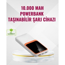 Mestore Powerbank 10000 Mah – Çift USB Çıkışlı, Type-C Girişli, Şık Beyaz Tasarım