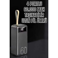 Mestore Powerbank 60.000 Mah Hızlı Şarj 4 Çıkışlı Uzun Şarj Süreli Dijital Göstergeli